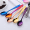 SBOMHS Teaspoons Set of 8 Coloured Coffee Spoons Stainless Steel Dessert Spoons 5.5 Inch/14 CM