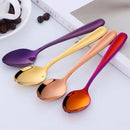 SBOMHS Teaspoons Set of 8 Coloured Coffee Spoons Stainless Steel Dessert Spoons 5.5 Inch/14 CM