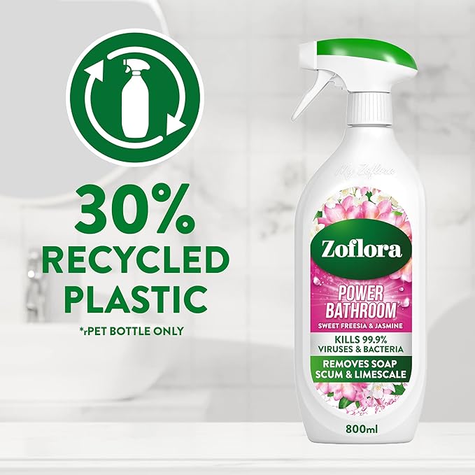 Zoflora Sweet Freesia & Jasmine Power Bathroom Cleaner 800 ml