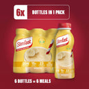 SlimFast Ready To Drink Shake, Tasty, Balanced Shake with Vitamins and Minerals, No Sugar, Banana Flavour, 6 x 325 ml Multipack