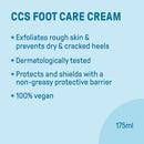 CCS Professional Foot Care Cream 175 ml - Moisturise and Protect Dry and Callused Feet, Contains 10% Urea and Eucalyptus Oil, Clinically Tested, Suitable for Diabetics