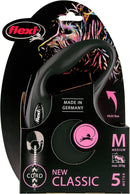 flexi New Classic Retractable Lead Cord, Medium, Black