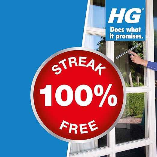HG Glass and Mirror Cleaner, Streak-Free Glass Cleaner, Effectively Removes Grease & Dirt from Windows & Surfaces Quickly - 500ml Spray